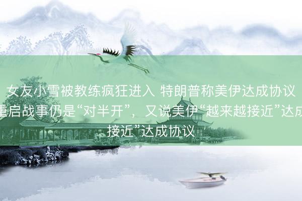 女友小雪被教练疯狂进入 特朗普称美伊达成协议还是重启战事仍是“对半开”,又说美伊“越来越接近”达成协议
