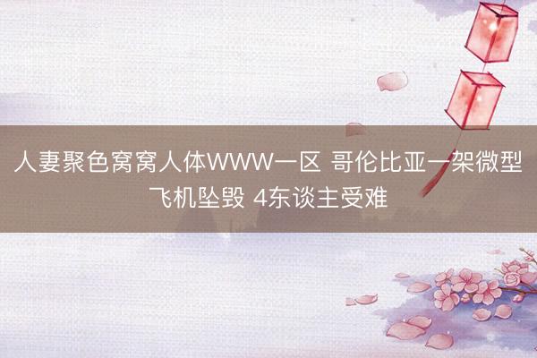 人妻聚色窝窝人体WWW一区 哥伦比亚一架微型飞机坠毁 4东谈主受难