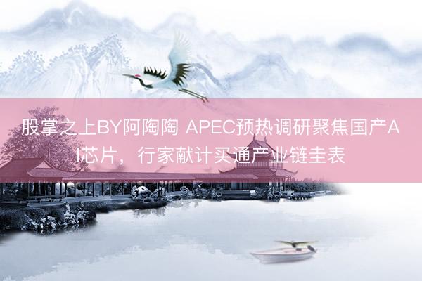 股掌之上BY阿陶陶 APEC预热调研聚焦国产AI芯片,行家献计买通产业链圭表