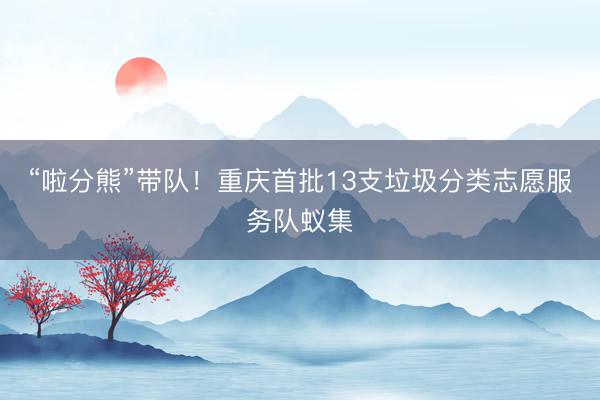 “啦分熊”带队！重庆首批13支垃圾分类志愿服务队蚁集